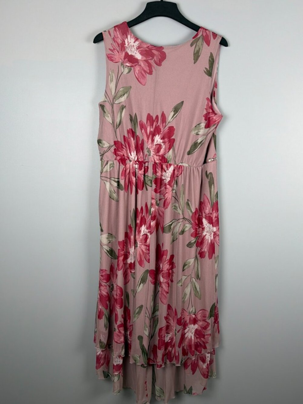 Alexa B Nites Midi Dress Womens 18W Pink Sheer Floral Fairy Cottagecore Y2K Boho - Picture 8 of 10